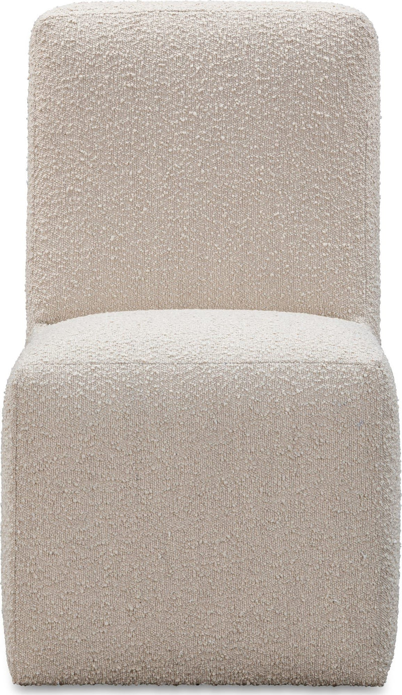 Liv Fully Upholstered Dining Chair in Brun Boucle
