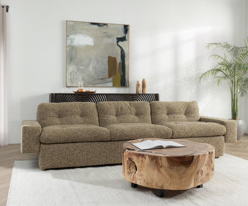 Lucca - Upholstered Sofa - Yellow Honey - R&R Furniture Gallery (Fountain Valley, CA)
