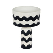Tropea - Black Waves Papier Mache Table Lamp - Black Waves - R&R Furniture Gallery (Fountain Valley, CA)
