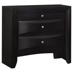 Vollenhove - 2 Drawer Nightstand With Pull Out Tray Storage Solution - Black