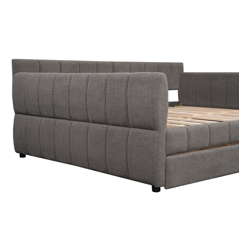Upholstered Platform Bed With USB Charging - R&R Furniture Gallery (Fountain Valley, CA)