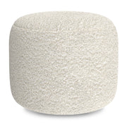 Chantal - Round Pouf - White - R&R Furniture Gallery (Fountain Valley, CA)