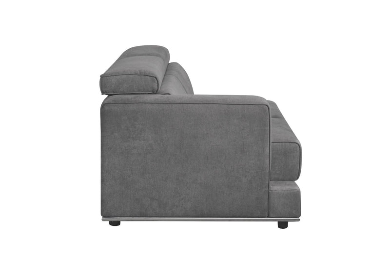 Alwin - Modular Lf Sofa - Dark Gray Fabric - R&R Furniture Gallery (Fountain Valley, CA)