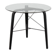 Lumi Source Trilogy contemporary round dinette table with sleek wood finish and minimalist design for modern dining spaces.
