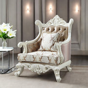 Vanaheim - Chair With Pillow - Fabric & Antique White - R&R Furniture Gallery (Fountain Valley, CA)