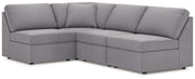 Signature Design by Ashley granite sectional sofa, stationary sectional with plush cushions and modern design for living room comfort.