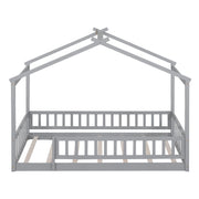 Bed House Bed Frame With Fence - R&R Furniture Gallery (Fountain Valley, CA)