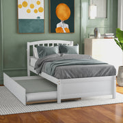 Platform Bed Wood Bed Frame With Trundle - R&R Furniture Gallery (Fountain Valley, CA)