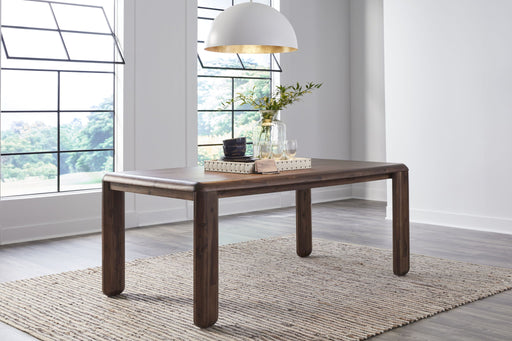 Xolani Rectangular Acacia Wood Leg Table in Impala - R&R Furniture Gallery (Fountain Valley, CA)