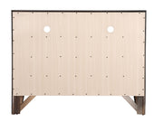 Glory Furniture Marilla media chest with multiple drawers and a sleek wooden finish, designed for TV and media storage.