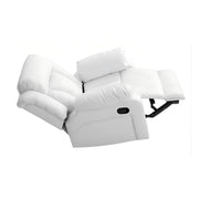 Glory Furniture comfortable rocking motion recliner in plush fabric with padded armrests and sturdy base, perfect for relaxing.