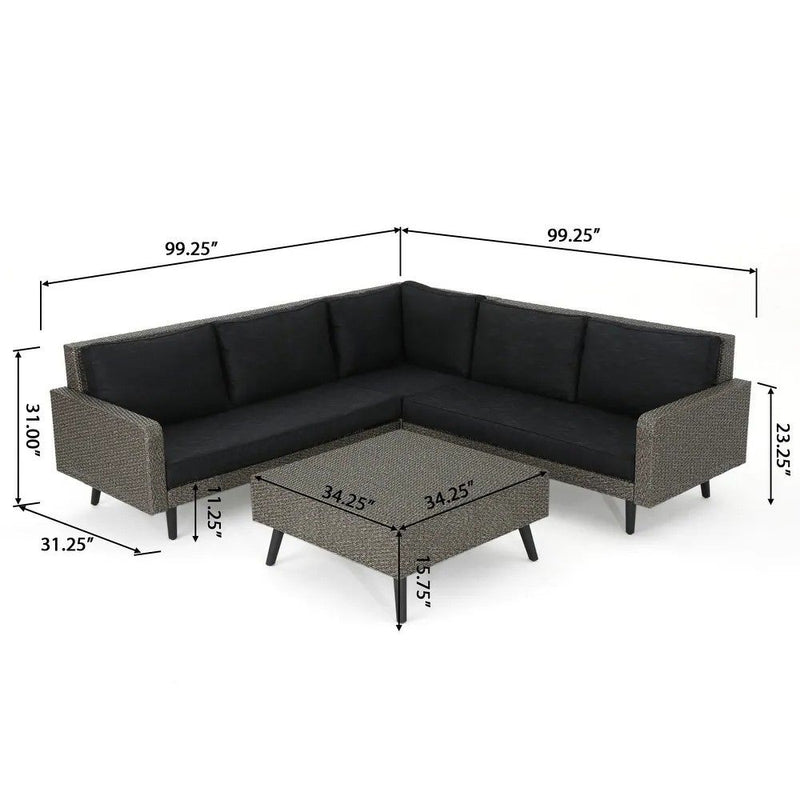 Tahiti - Sofa Set - Black