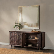 Shira - 4 Door Buffet - Kona Brown - R&R Furniture Gallery (Fountain Valley, CA)