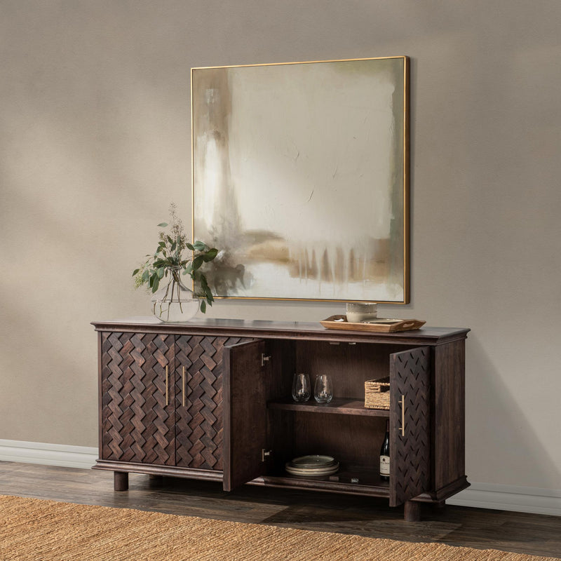 Shira - 4 Door Buffet - Kona Brown - R&R Furniture Gallery (Fountain Valley, CA)