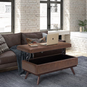 Owen - Lift Top Large Coffee Table Storage Ottoman, Mid Century Style - R&R Furniture Gallery (Fountain Valley, CA)