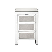 Noralie - Accent Table, 3 Storage Drawers - Mirrored & Faux Diamonds - R&R Furniture Gallery (Fountain Valley, CA)