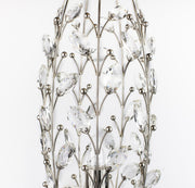 Lumi Source Crystal Buds contemporary uplight table lamp with polished nickel finish and clear crystal accents.