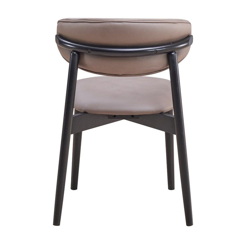 Lanae - Side Chair (Set of 2) - Coffee Polish Microfiber & Black - R&R Furniture Gallery (Fountain Valley, CA)