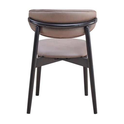 Lanae - Side Chair (Set of 2) - Coffee Polish Microfiber & Black - R&R Furniture Gallery (Fountain Valley, CA)