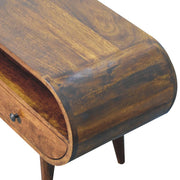 Solid Wood Circular TV Stand - R&R Furniture Gallery (Fountain Valley, CA)