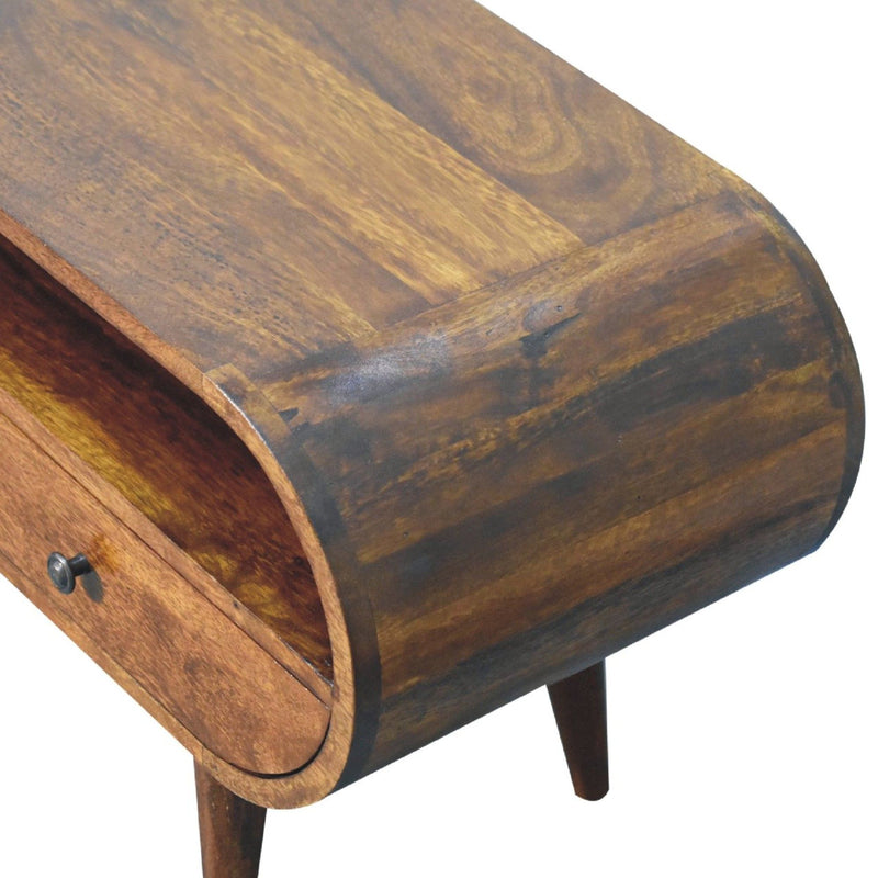 Solid Wood Circular TV Stand - R&R Furniture Gallery (Fountain Valley, CA)