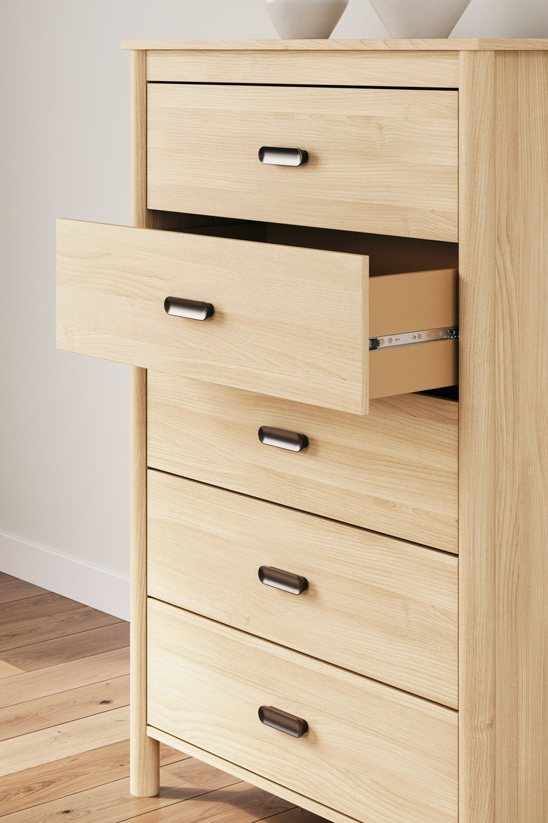 Cabinella - Five Drawer Chest - Tan - R&R Furniture Gallery (Fountain Valley, CA)
