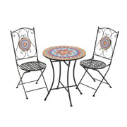 Lambert - Outdoor Chat Set - Black / Red - R&R Furniture Gallery (Fountain Valley, CA)