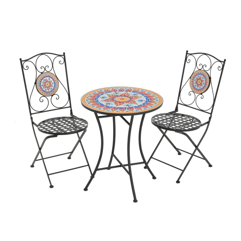 Lambert - Outdoor Chat Set - Black / Red - R&R Furniture Gallery (Fountain Valley, CA)