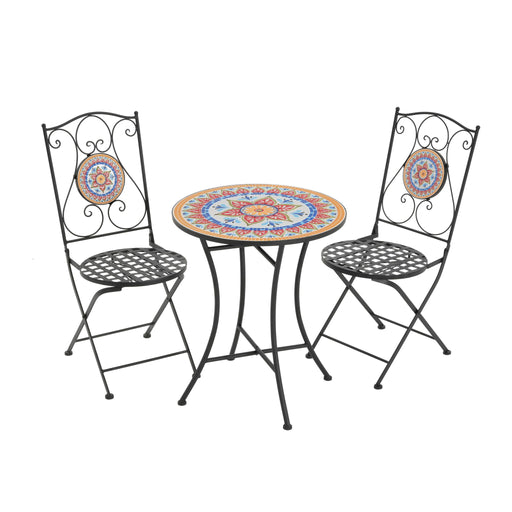 Lambert - Outdoor Chat Set - Black / Red - R&R Furniture Gallery (Fountain Valley, CA)