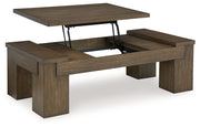 Rosswain - Lift Top Cocktail Table - Warm Brown - R&R Furniture Gallery (Fountain Valley, CA)