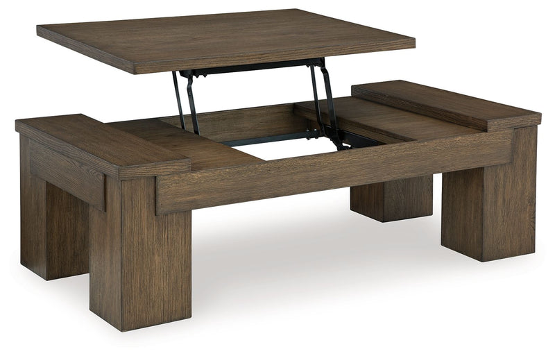 Rosswain - Lift Top Cocktail Table - Warm Brown - R&R Furniture Gallery (Fountain Valley, CA)