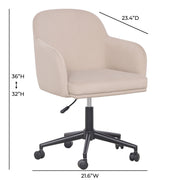 TOV Furniture Sydney desk chair with sleek black frame and plush cushioned seat for modern office comfort.