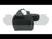 Lucifer - Sectional Sofa With 3 Pillows - Black Shimmer Chenille - R&R Furniture Gallery (Fountain Valley, CA)
