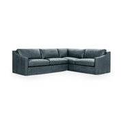 Classic Home Kipton upholstered corner sectional sofa with plush cushions and fabric upholstery in a modern stationary sectional design.
