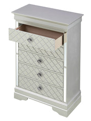 Glory Furniture Verona accent chest with a sleek wooden finish, featuring multiple drawers for stylish storage.