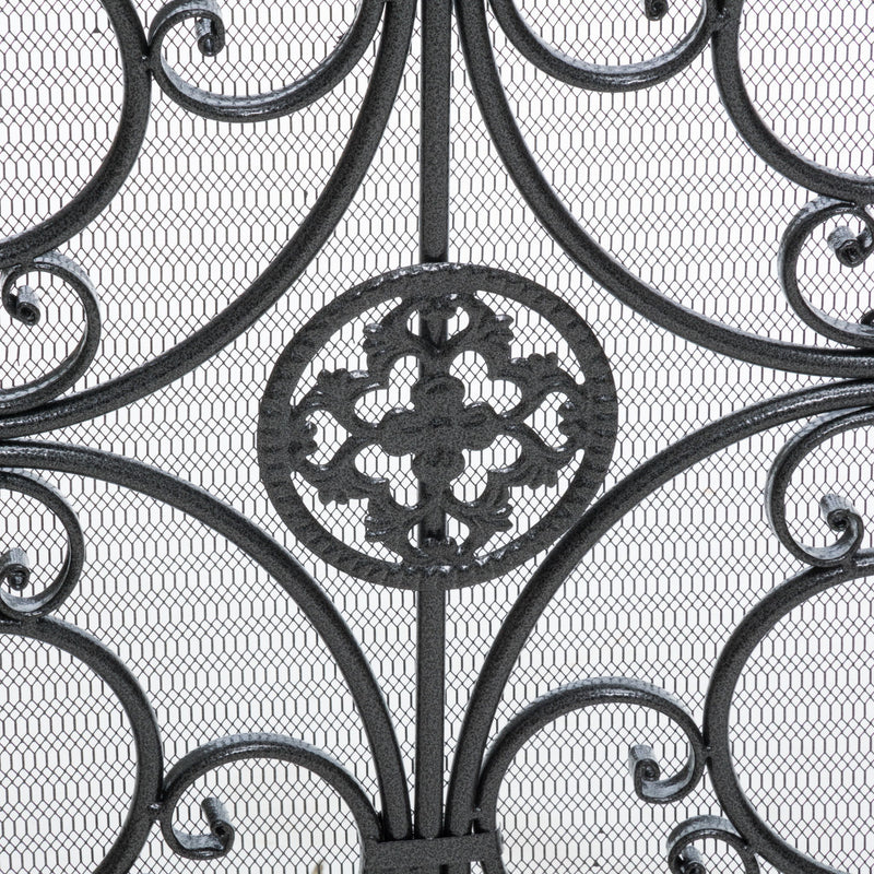 Darcie - Wrought Fireplace Screen, Ornate Design - R&R Furniture Gallery (Fountain Valley, CA)