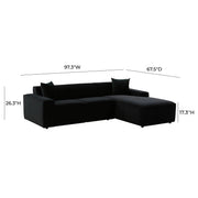 Olafur - Velvet Sectional - R&R Furniture Gallery (Fountain Valley, CA)