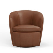 Barolo - 100% Italian Leather Swivel Club Chair (Set of 2) - R&R Furniture Gallery (Fountain Valley, CA)
