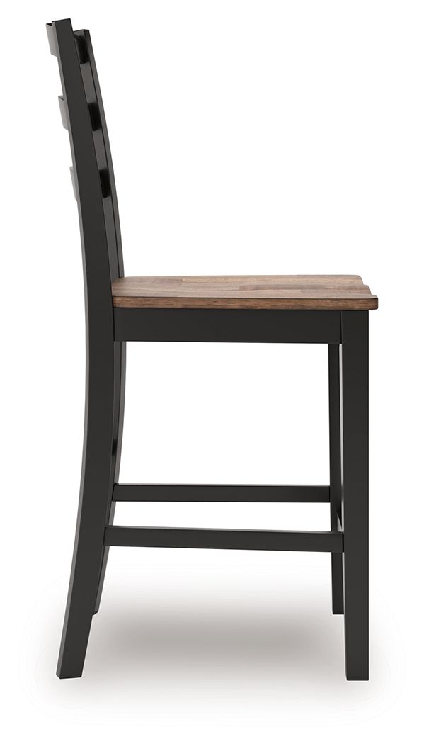 Wildenauer - Barstool (Set of 2) - Brown / Black - R&R Furniture Gallery (Fountain Valley, CA)