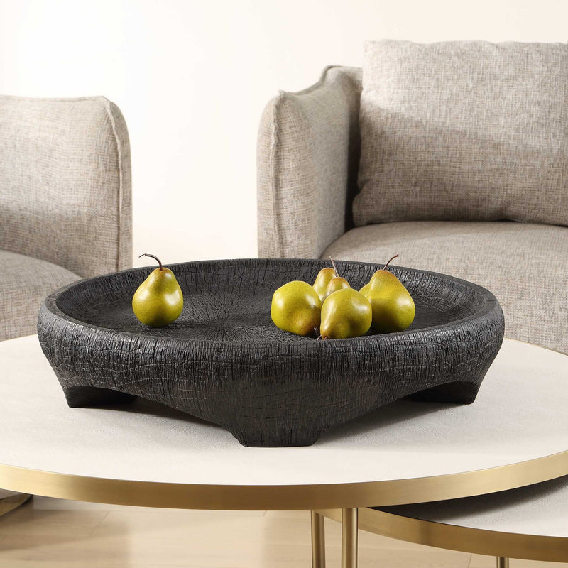 Resonance - Indoor-Outdoor Resin Bowl - Black