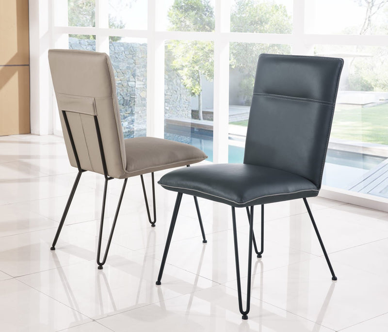 Demi Hairpin Leg Modern Dining Chair in Cobalt