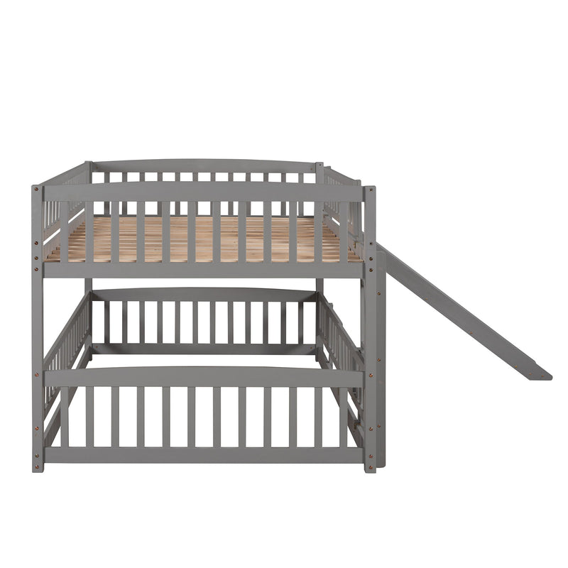 Low Bunk Bed With Slide, Fence And Ladder - R&R Furniture Gallery (Fountain Valley, CA)