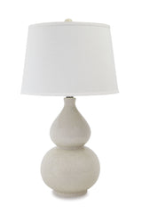 Saffi - Ceramic Table Lamp  - Cream - R&R Furniture Gallery (Fountain Valley, CA)