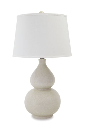 Saffi - Ceramic Table Lamp  - Cream - R&R Furniture Gallery (Fountain Valley, CA)