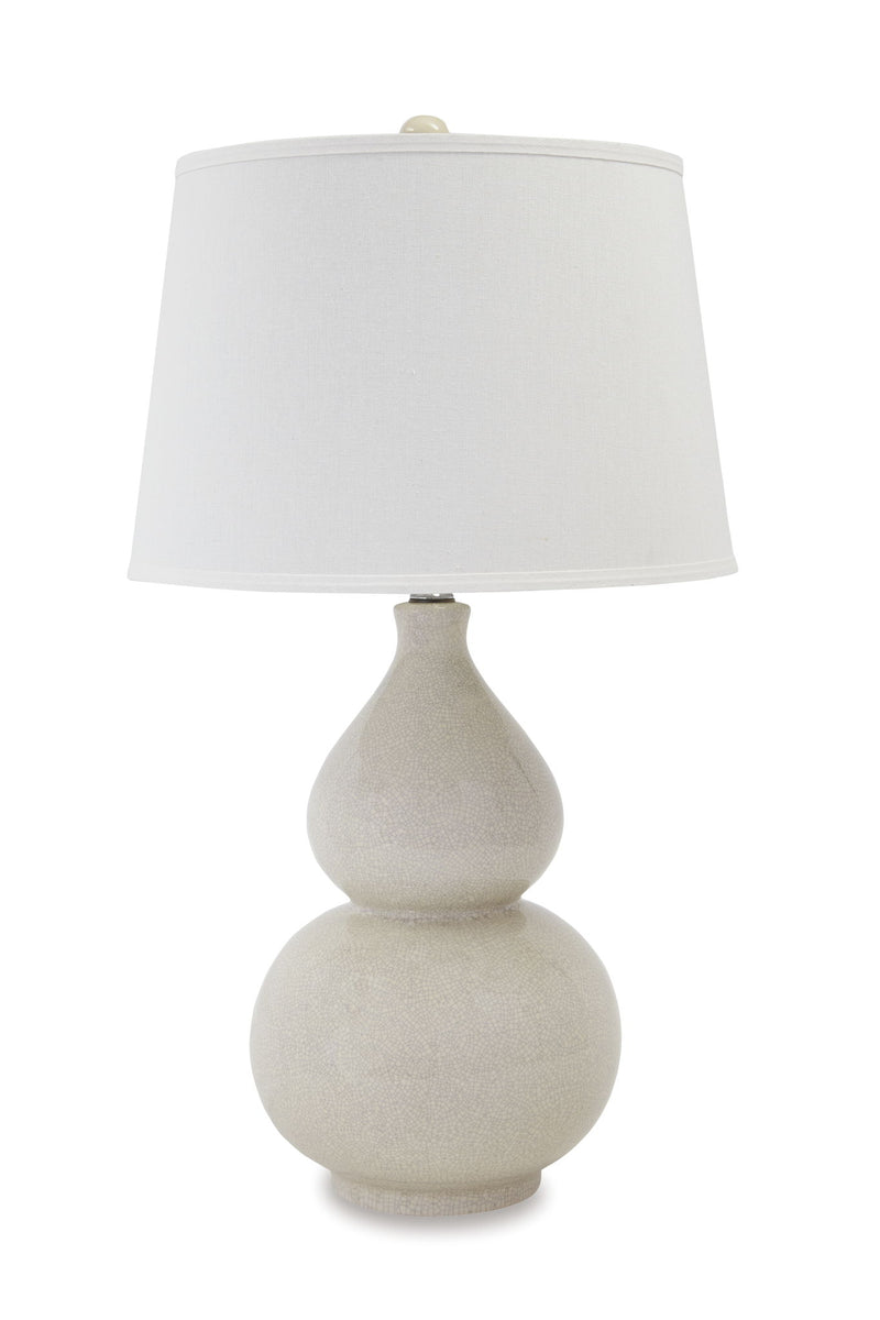 Saffi - Ceramic Table Lamp  - Cream - R&R Furniture Gallery (Fountain Valley, CA)