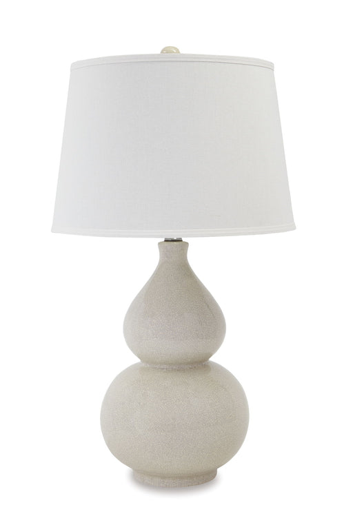 Saffi - Ceramic Table Lamp  - Cream - R&R Furniture Gallery (Fountain Valley, CA)