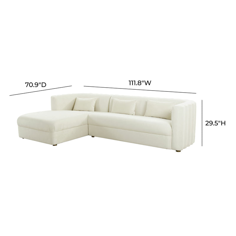 Callie - Velvet Sectional - LAF - R&R Furniture Gallery (Fountain Valley, CA)