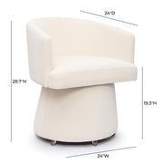 Kristen - Upcycled Chenille Rolling Desk Chair - R&R Furniture Gallery (Fountain Valley, CA)