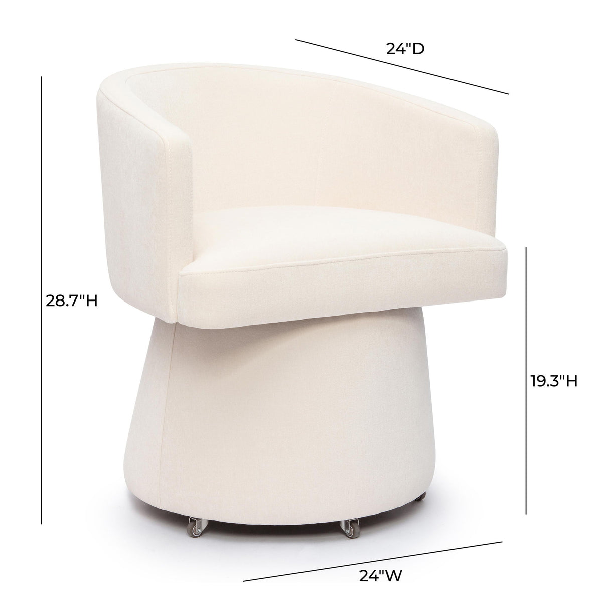 Kristen - Upcycled Chenille Rolling Desk Chair - R&R Furniture Gallery (Fountain Valley, CA)