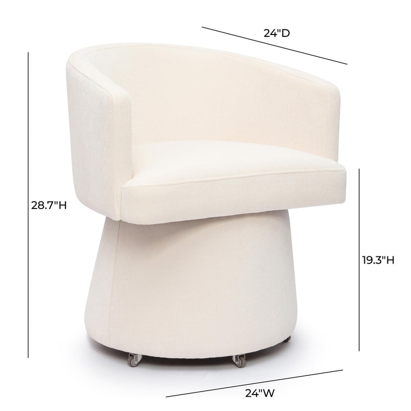 Kristen - Upcycled Chenille Rolling Desk Chair - R&R Furniture Gallery (Fountain Valley, CA)
